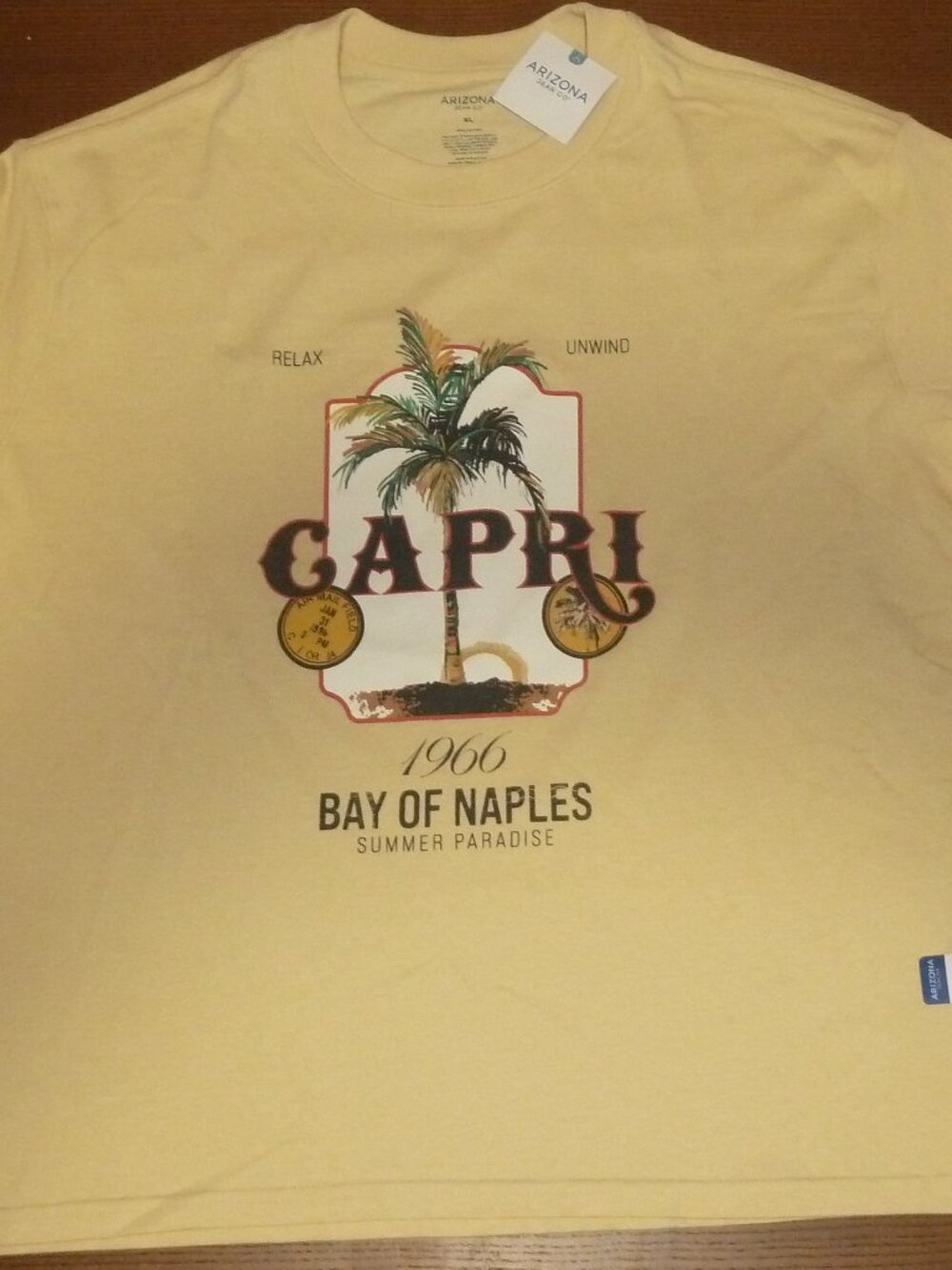 Capri Shirt Mens Relax Unwind Bay Of Naples Paradise Size XL